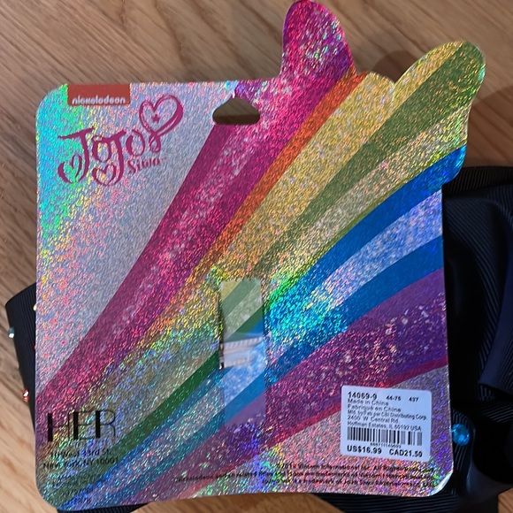 NWT JoJo Siwa Dazzling Black Bow - Picture 2 of 2